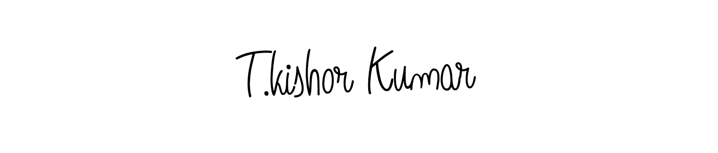 How to Draw T.kishor Kumar signature style? Angelique-Rose-font-FFP is a latest design signature styles for name T.kishor Kumar. T.kishor Kumar signature style 5 images and pictures png