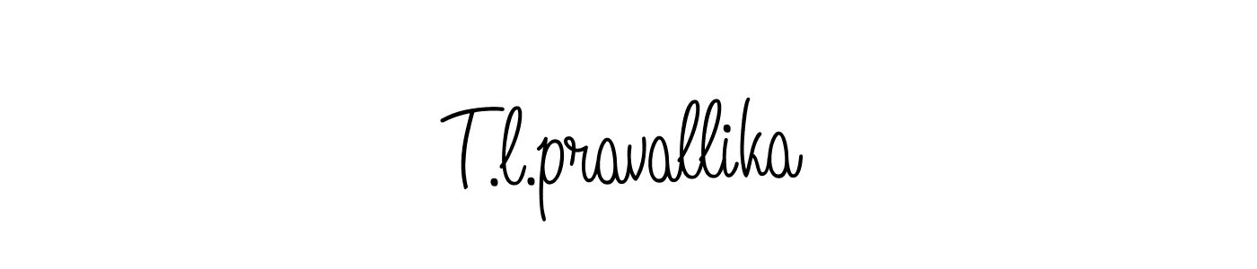 This is the best signature style for the T.l.pravallika name. Also you like these signature font (Angelique-Rose-font-FFP). Mix name signature. T.l.pravallika signature style 5 images and pictures png