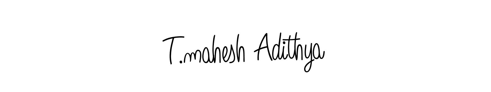 It looks lik you need a new signature style for name T.mahesh Adithya. Design unique handwritten (Angelique-Rose-font-FFP) signature with our free signature maker in just a few clicks. T.mahesh Adithya signature style 5 images and pictures png