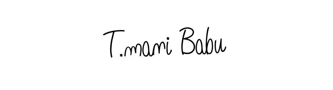 T.mani Babu stylish signature style. Best Handwritten Sign (Angelique-Rose-font-FFP) for my name. Handwritten Signature Collection Ideas for my name T.mani Babu. T.mani Babu signature style 5 images and pictures png