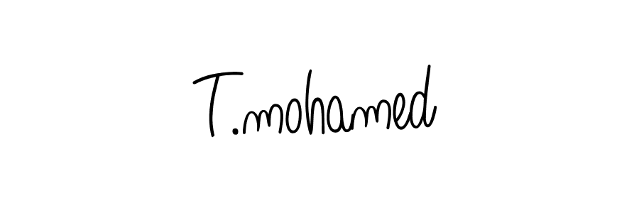 How to make T.mohamed signature? Angelique-Rose-font-FFP is a professional autograph style. Create handwritten signature for T.mohamed name. T.mohamed signature style 5 images and pictures png