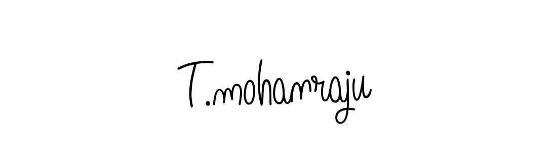 Use a signature maker to create a handwritten signature online. With this signature software, you can design (Angelique-Rose-font-FFP) your own signature for name T.mohanraju. T.mohanraju signature style 5 images and pictures png