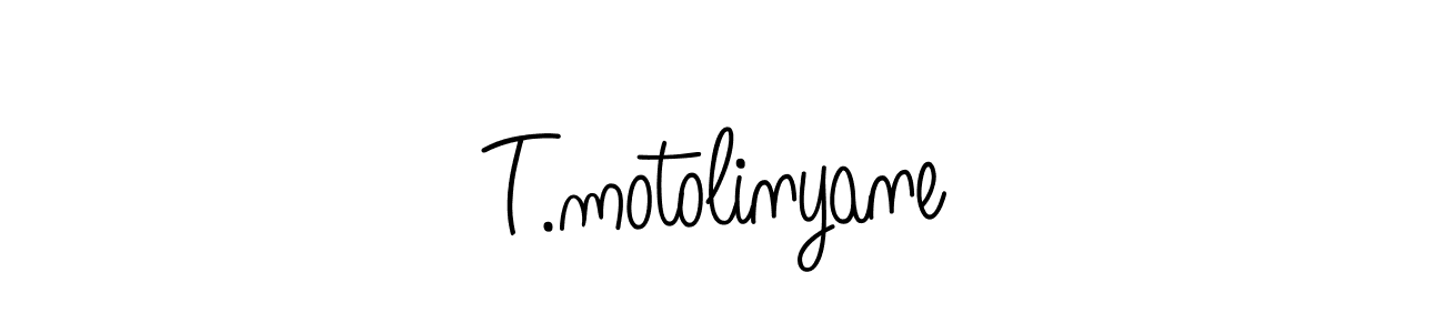 Also we have T.motolinyane name is the best signature style. Create professional handwritten signature collection using Angelique-Rose-font-FFP autograph style. T.motolinyane signature style 5 images and pictures png
