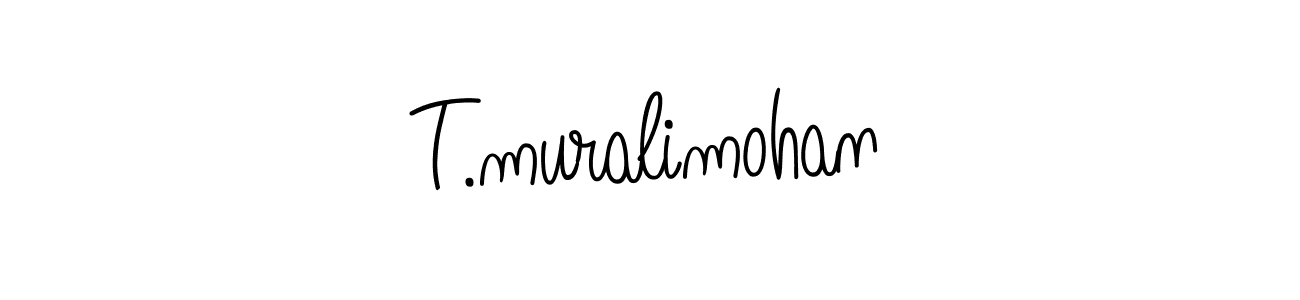 Also we have T.muralimohan name is the best signature style. Create professional handwritten signature collection using Angelique-Rose-font-FFP autograph style. T.muralimohan signature style 5 images and pictures png