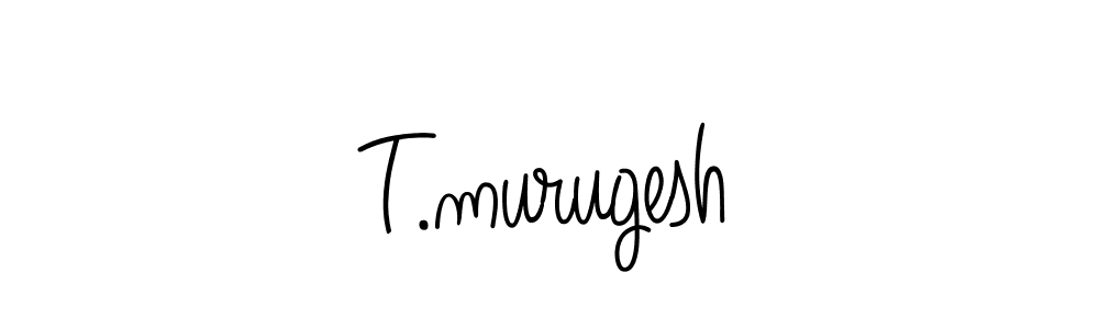 The best way (Angelique-Rose-font-FFP) to make a short signature is to pick only two or three words in your name. The name T.murugesh include a total of six letters. For converting this name. T.murugesh signature style 5 images and pictures png