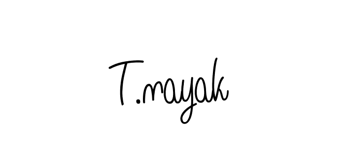 Design your own signature with our free online signature maker. With this signature software, you can create a handwritten (Angelique-Rose-font-FFP) signature for name T.nayak. T.nayak signature style 5 images and pictures png