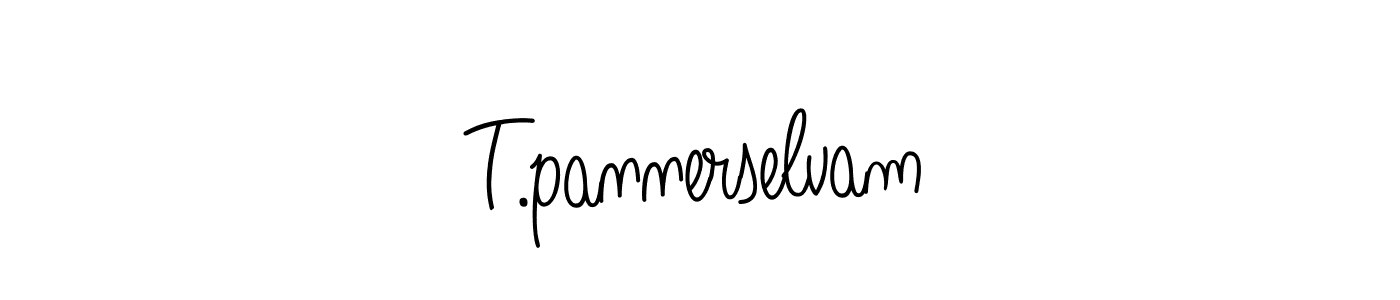 Use a signature maker to create a handwritten signature online. With this signature software, you can design (Angelique-Rose-font-FFP) your own signature for name T.pannerselvam. T.pannerselvam signature style 5 images and pictures png