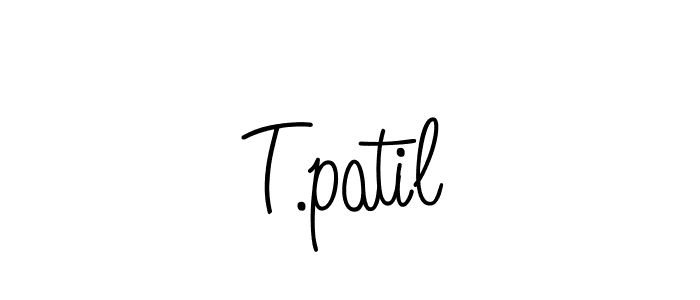 You should practise on your own different ways (Angelique-Rose-font-FFP) to write your name (T.patil) in signature. don't let someone else do it for you. T.patil signature style 5 images and pictures png