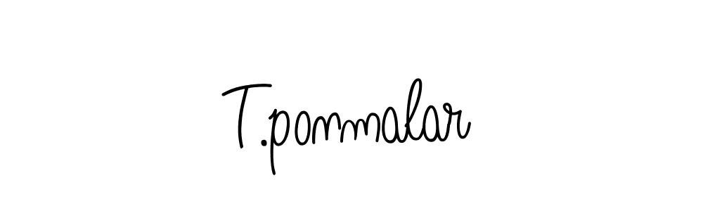 Also we have T.ponmalar name is the best signature style. Create professional handwritten signature collection using Angelique-Rose-font-FFP autograph style. T.ponmalar signature style 5 images and pictures png