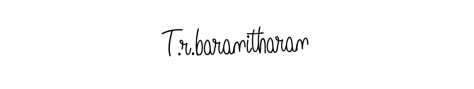 Create a beautiful signature design for name T.r.baranitharan. With this signature (Angelique-Rose-font-FFP) fonts, you can make a handwritten signature for free. T.r.baranitharan signature style 5 images and pictures png