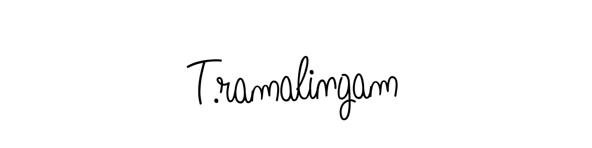 Design your own signature with our free online signature maker. With this signature software, you can create a handwritten (Angelique-Rose-font-FFP) signature for name T.ramalingam. T.ramalingam signature style 5 images and pictures png