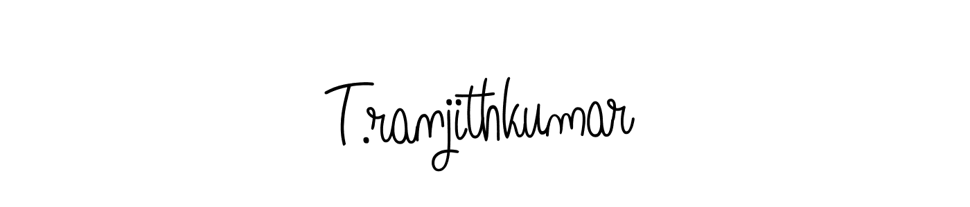 Also we have T.ranjithkumar name is the best signature style. Create professional handwritten signature collection using Angelique-Rose-font-FFP autograph style. T.ranjithkumar signature style 5 images and pictures png