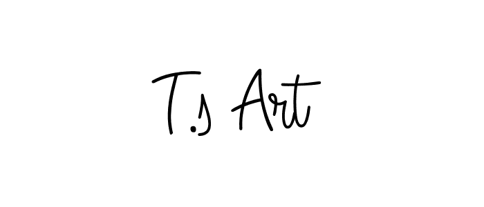 How to make T.s Art signature? Angelique-Rose-font-FFP is a professional autograph style. Create handwritten signature for T.s Art name. T.s Art signature style 5 images and pictures png