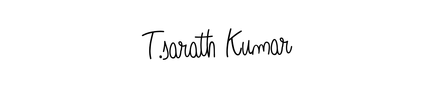 Use a signature maker to create a handwritten signature online. With this signature software, you can design (Angelique-Rose-font-FFP) your own signature for name T.sarath Kumar. T.sarath Kumar signature style 5 images and pictures png