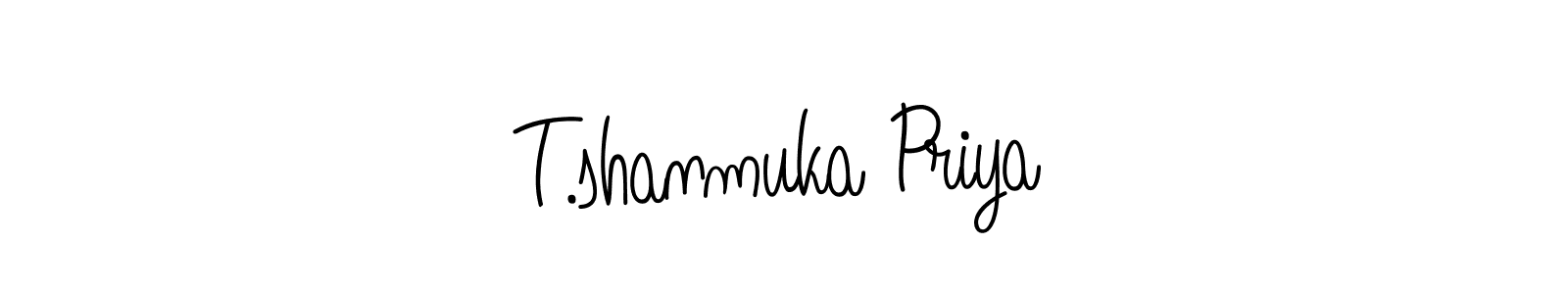 Use a signature maker to create a handwritten signature online. With this signature software, you can design (Angelique-Rose-font-FFP) your own signature for name T.shanmuka Priya. T.shanmuka Priya signature style 5 images and pictures png