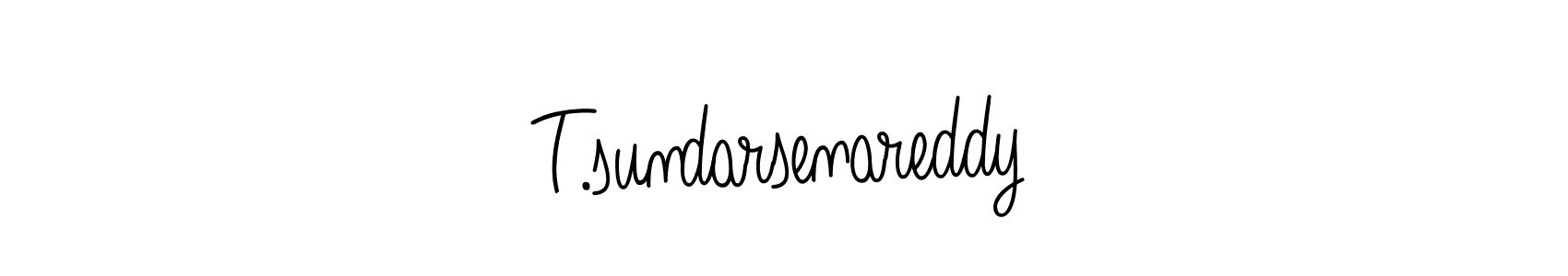 Create a beautiful signature design for name T.sundarsenareddy. With this signature (Angelique-Rose-font-FFP) fonts, you can make a handwritten signature for free. T.sundarsenareddy signature style 5 images and pictures png