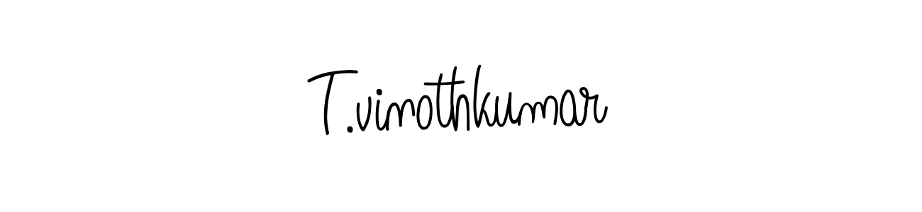 How to Draw T.vinothkumar signature style? Angelique-Rose-font-FFP is a latest design signature styles for name T.vinothkumar. T.vinothkumar signature style 5 images and pictures png