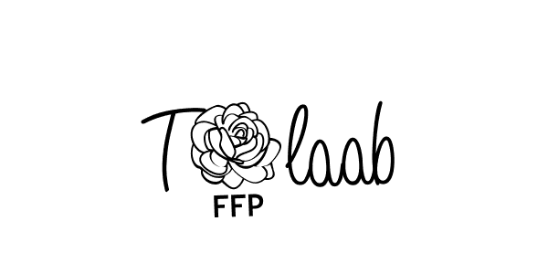 You should practise on your own different ways (Angelique-Rose-font-FFP) to write your name (T3laab) in signature. don't let someone else do it for you. T3laab signature style 5 images and pictures png