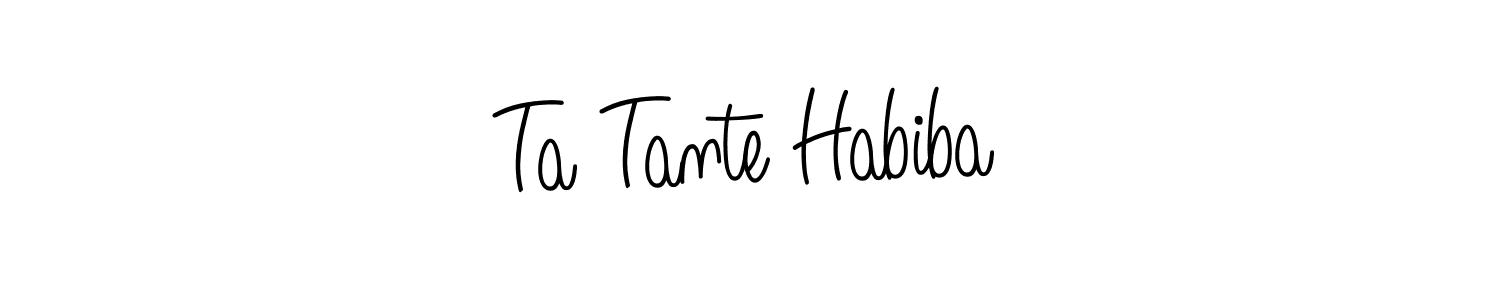 How to make Ta Tante Habiba signature? Angelique-Rose-font-FFP is a professional autograph style. Create handwritten signature for Ta Tante Habiba name. Ta Tante Habiba signature style 5 images and pictures png