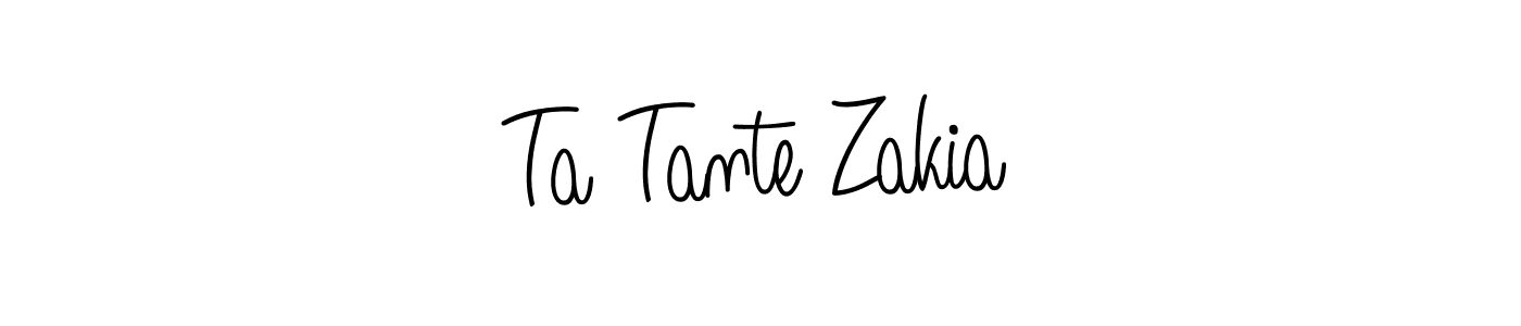 Angelique-Rose-font-FFP is a professional signature style that is perfect for those who want to add a touch of class to their signature. It is also a great choice for those who want to make their signature more unique. Get Ta Tante Zakia name to fancy signature for free. Ta Tante Zakia signature style 5 images and pictures png