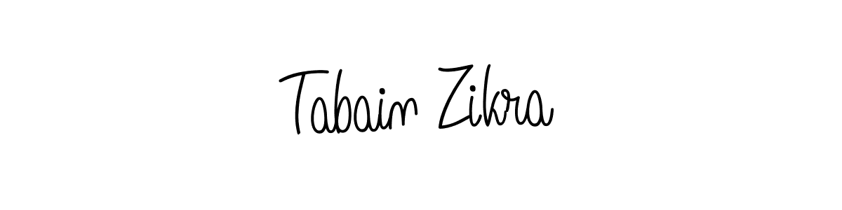 Design your own signature with our free online signature maker. With this signature software, you can create a handwritten (Angelique-Rose-font-FFP) signature for name Tabain Zikra. Tabain Zikra signature style 5 images and pictures png