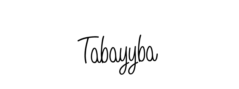 Create a beautiful signature design for name Tabayyba. With this signature (Angelique-Rose-font-FFP) fonts, you can make a handwritten signature for free. Tabayyba signature style 5 images and pictures png