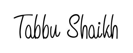 Stand out with a creative autograph for Tabbu Shaikh. The Angelique-Rose-font-FFP styling blends modern aesthetics with classic signature flourishes. Tabbu Shaikh signature style 5 images and pictures png