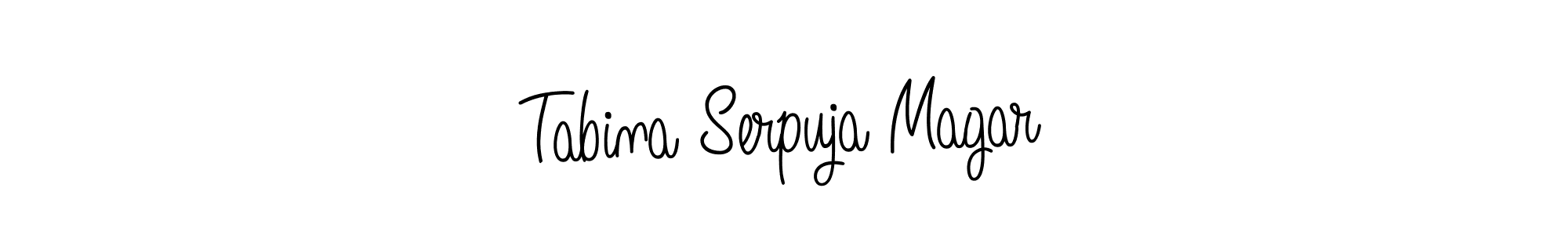 This is the best signature style for the Tabina Serpuja Magar name. Also you like these signature font (Angelique-Rose-font-FFP). Mix name signature. Tabina Serpuja Magar signature style 5 images and pictures png
