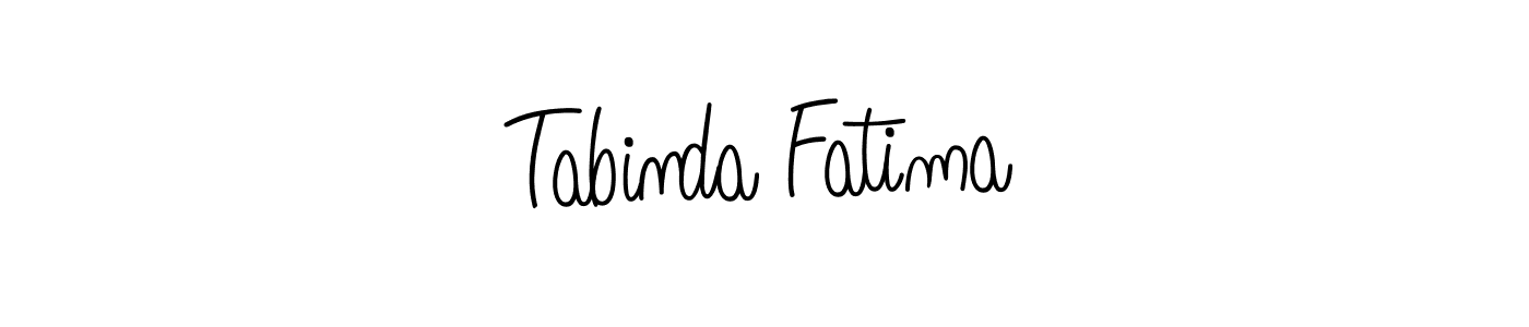 Make a short Tabinda Fatima signature style. Manage your documents anywhere anytime using Angelique-Rose-font-FFP. Create and add eSignatures, submit forms, share and send files easily. Tabinda Fatima signature style 5 images and pictures png