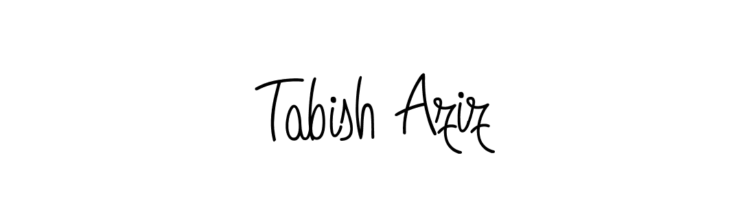 Design your own signature with our free online signature maker. With this signature software, you can create a handwritten (Angelique-Rose-font-FFP) signature for name Tabish Aziz. Tabish Aziz signature style 5 images and pictures png