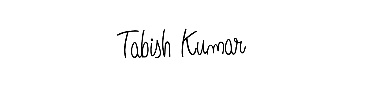 Make a beautiful signature design for name Tabish Kumar. With this signature (Angelique-Rose-font-FFP) style, you can create a handwritten signature for free. Tabish Kumar signature style 5 images and pictures png