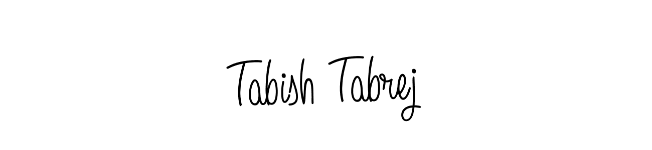Use a signature maker to create a handwritten signature online. With this signature software, you can design (Angelique-Rose-font-FFP) your own signature for name Tabish Tabrej. Tabish Tabrej signature style 5 images and pictures png