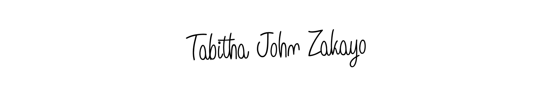 The best way (Angelique-Rose-font-FFP) to make a short signature is to pick only two or three words in your name. The name Tabitha John Zakayo include a total of six letters. For converting this name. Tabitha John Zakayo signature style 5 images and pictures png