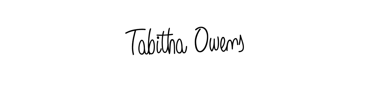 Use a signature maker to create a handwritten signature online. With this signature software, you can design (Angelique-Rose-font-FFP) your own signature for name Tabitha Owens. Tabitha Owens signature style 5 images and pictures png