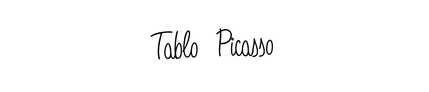 How to Draw Tablo  Picasso signature style? Angelique-Rose-font-FFP is a latest design signature styles for name Tablo  Picasso. Tablo  Picasso signature style 5 images and pictures png