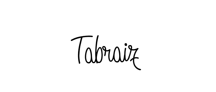 Make a beautiful signature design for name Tabraiz. With this signature (Angelique-Rose-font-FFP) style, you can create a handwritten signature for free. Tabraiz signature style 5 images and pictures png