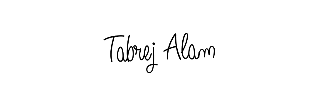 You should practise on your own different ways (Angelique-Rose-font-FFP) to write your name (Tabrej Alam) in signature. don't let someone else do it for you. Tabrej Alam signature style 5 images and pictures png