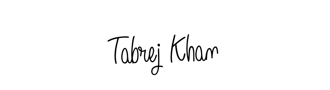Use a signature maker to create a handwritten signature online. With this signature software, you can design (Angelique-Rose-font-FFP) your own signature for name Tabrej Khan. Tabrej Khan signature style 5 images and pictures png