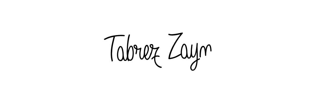 Create a beautiful signature design for name Tabrez Zayn. With this signature (Angelique-Rose-font-FFP) fonts, you can make a handwritten signature for free. Tabrez Zayn signature style 5 images and pictures png