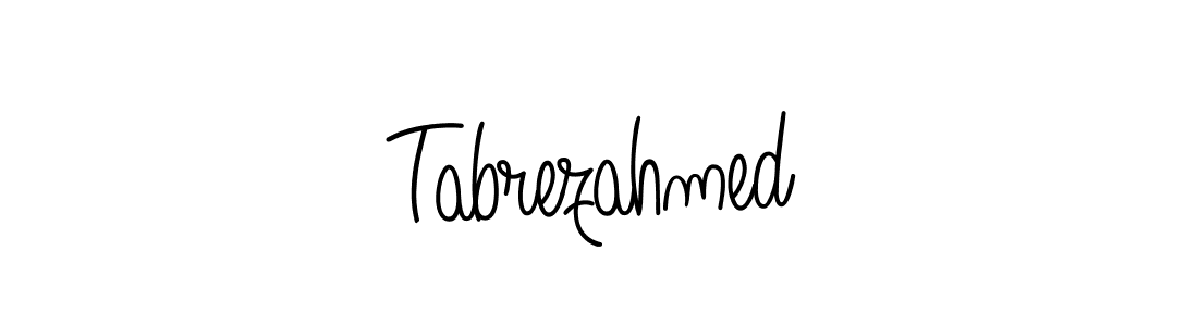 Make a beautiful signature design for name Tabrezahmed. With this signature (Angelique-Rose-font-FFP) style, you can create a handwritten signature for free. Tabrezahmed signature style 5 images and pictures png