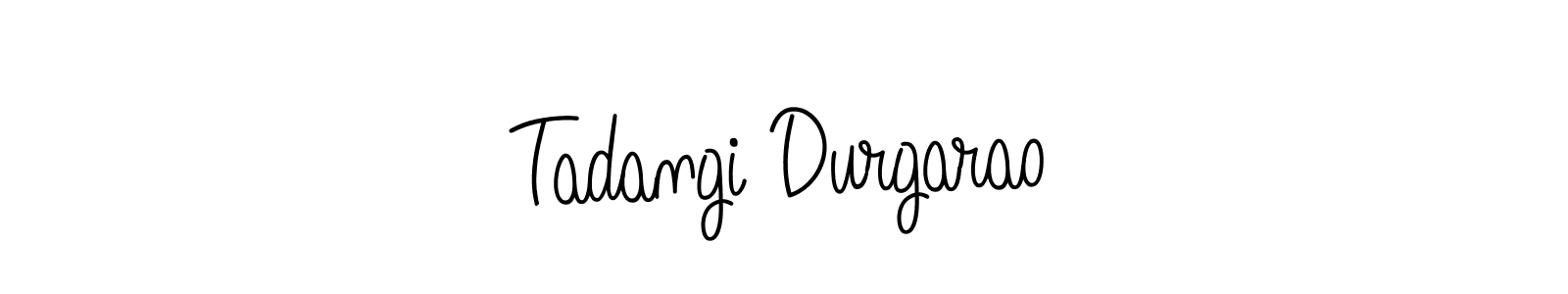 Make a beautiful signature design for name Tadangi Durgarao. With this signature (Angelique-Rose-font-FFP) style, you can create a handwritten signature for free. Tadangi Durgarao signature style 5 images and pictures png
