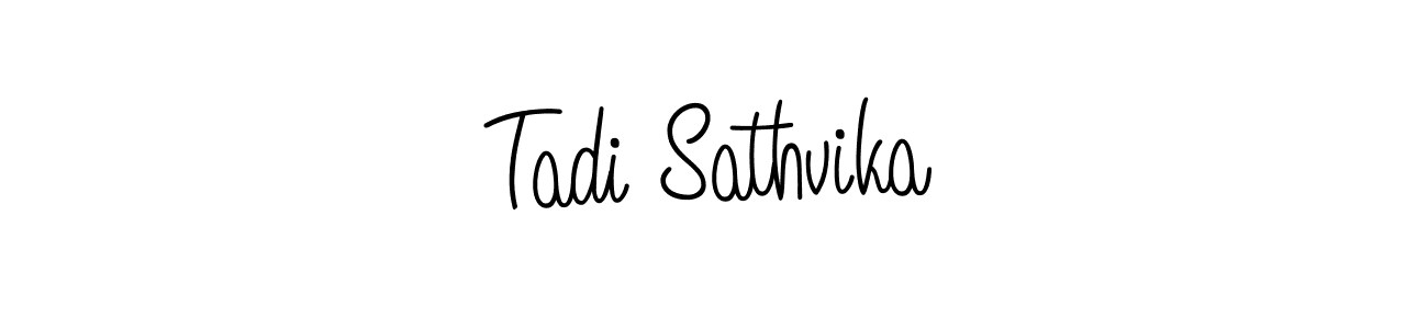 How to make Tadi Sathvika signature? Angelique-Rose-font-FFP is a professional autograph style. Create handwritten signature for Tadi Sathvika name. Tadi Sathvika signature style 5 images and pictures png