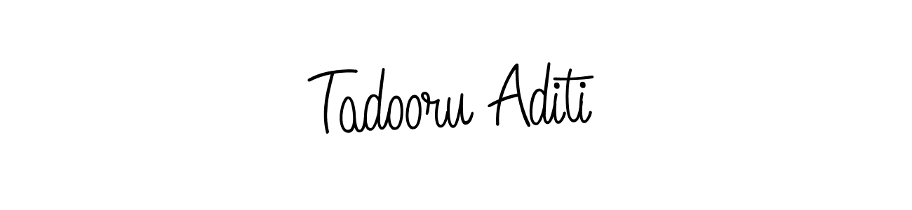 How to make Tadooru Aditi name signature. Use Angelique-Rose-font-FFP style for creating short signs online. This is the latest handwritten sign. Tadooru Aditi signature style 5 images and pictures png