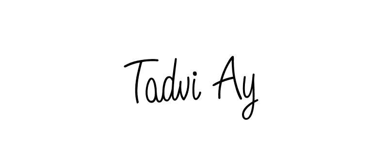You should practise on your own different ways (Angelique-Rose-font-FFP) to write your name (Tadvi Ay) in signature. don't let someone else do it for you. Tadvi Ay signature style 5 images and pictures png