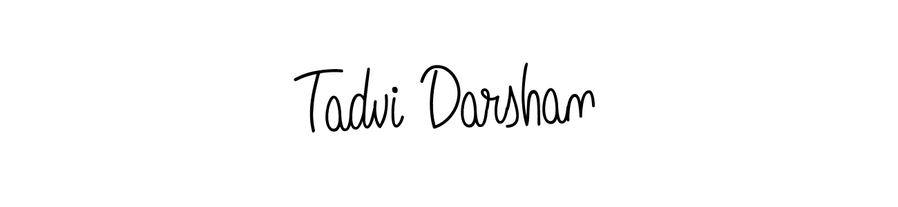 You should practise on your own different ways (Angelique-Rose-font-FFP) to write your name (Tadvi Darshan) in signature. don't let someone else do it for you. Tadvi Darshan signature style 5 images and pictures png