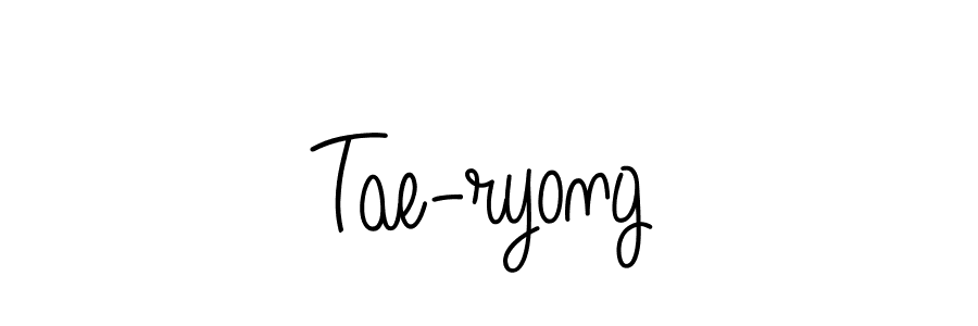 Tae-ryong stylish signature style. Best Handwritten Sign (Angelique-Rose-font-FFP) for my name. Handwritten Signature Collection Ideas for my name Tae-ryong. Tae-ryong signature style 5 images and pictures png