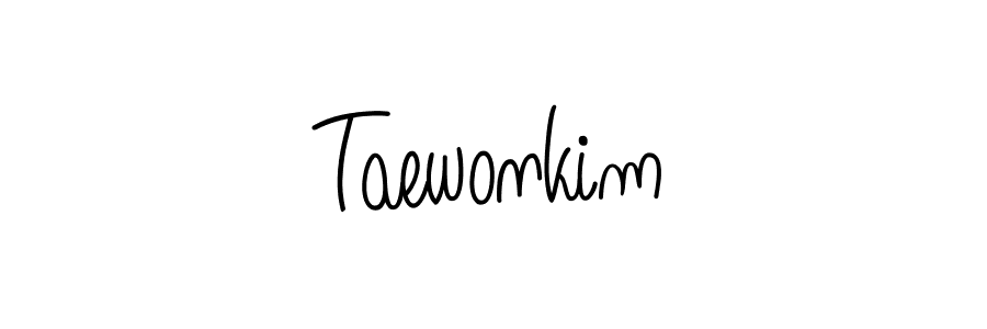 How to make Taewonkim name signature. Use Angelique-Rose-font-FFP style for creating short signs online. This is the latest handwritten sign. Taewonkim signature style 5 images and pictures png