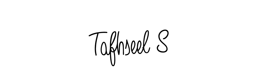Check out images of Autograph of Tafhseel S name. Actor Tafhseel S Signature Style. Angelique-Rose-font-FFP is a professional sign style online. Tafhseel S signature style 5 images and pictures png