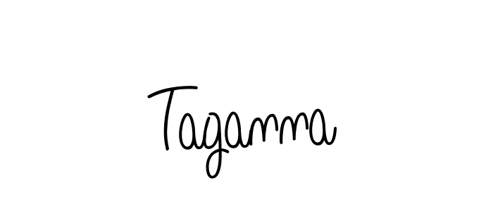 Use a signature maker to create a handwritten signature online. With this signature software, you can design (Angelique-Rose-font-FFP) your own signature for name Taganna. Taganna signature style 5 images and pictures png