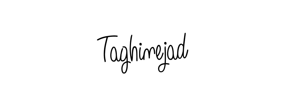 Taghinejad stylish signature style. Best Handwritten Sign (Angelique-Rose-font-FFP) for my name. Handwritten Signature Collection Ideas for my name Taghinejad. Taghinejad signature style 5 images and pictures png